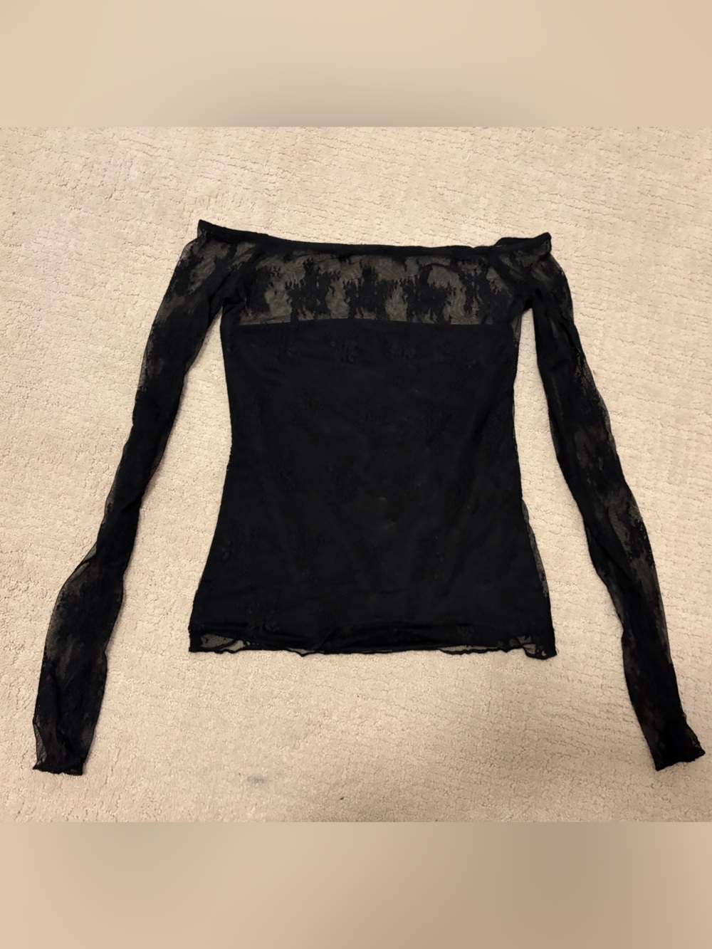 Abercrombie & Fitch Lace Black Long Sleeve Size Medium